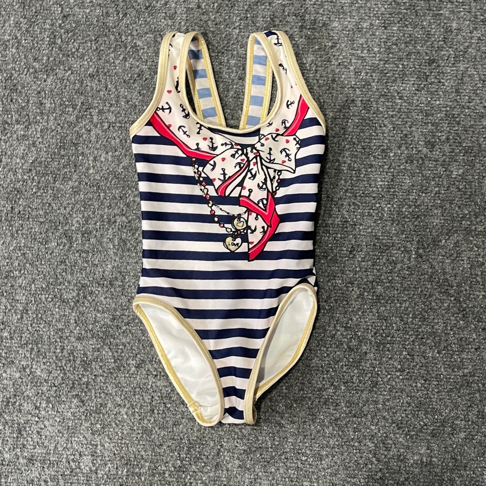**Jantzen Girl’s Striped One Piece Swimsuit Sz 2T